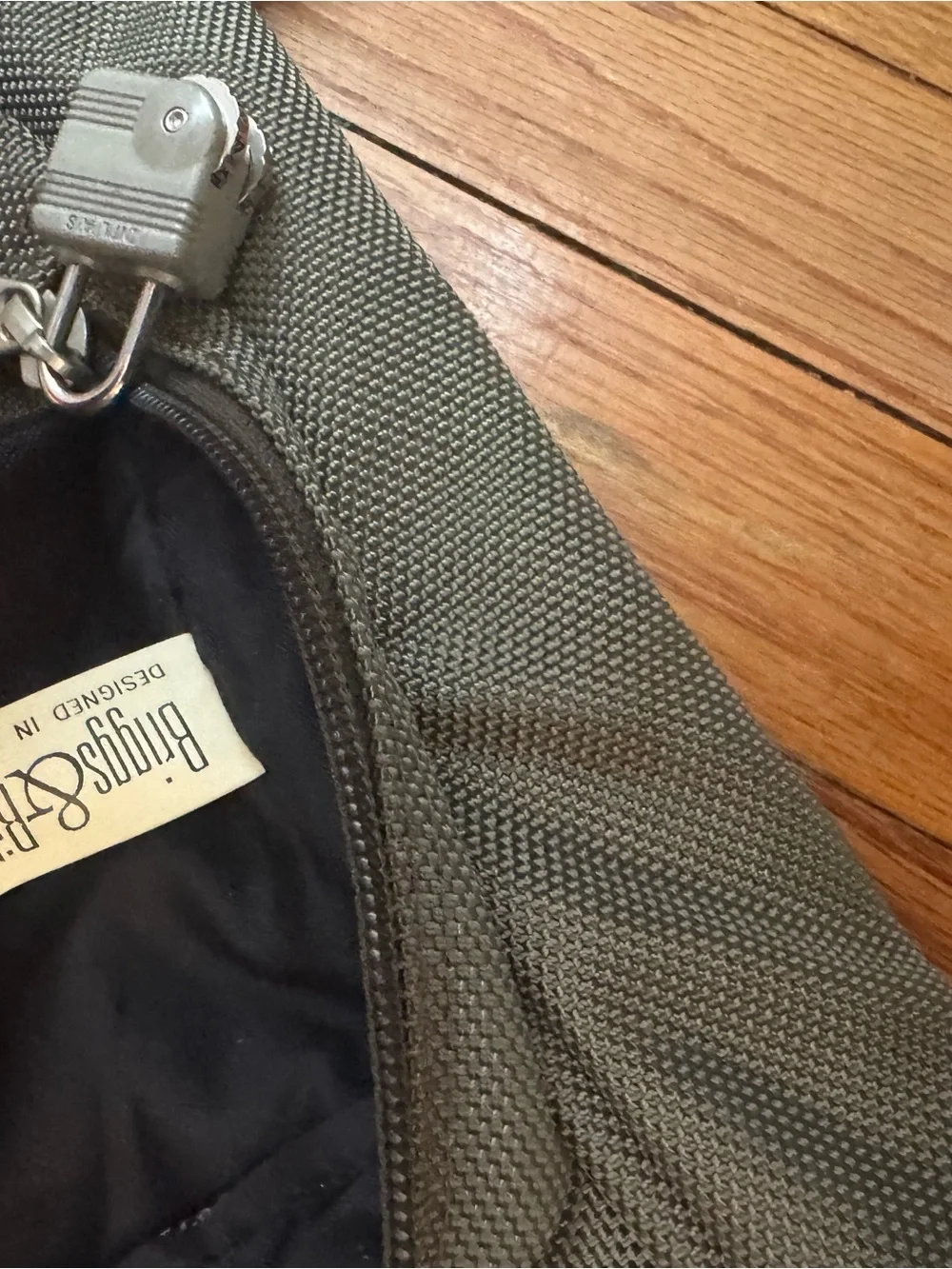 Briggs & Riley Olive Travel Garment Bag with Shoulder Strap
